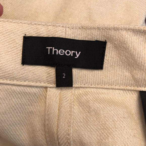 Theory Clean Linen Blend Wide Leg Trousers NWT - Picture 8 of 9